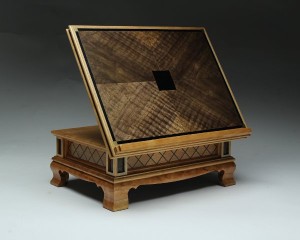 Missal stand with decorative inlay and veneer work