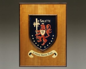 Studio photograph of the crest and frame