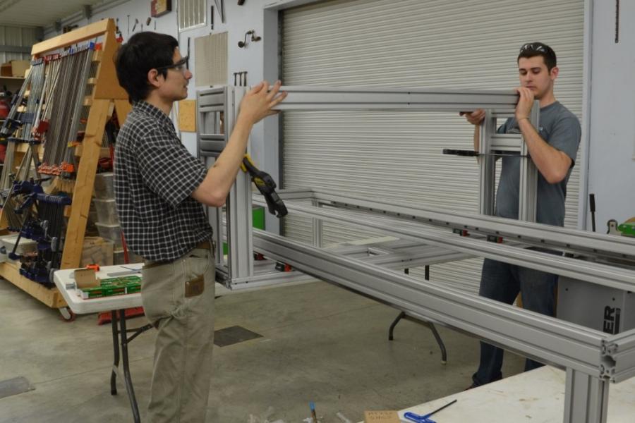 Assembling a frame for a CNC router