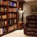 Private library with statue niche