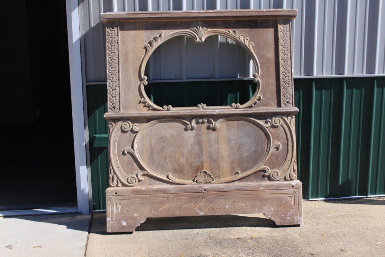 Old paint removed from organ facade