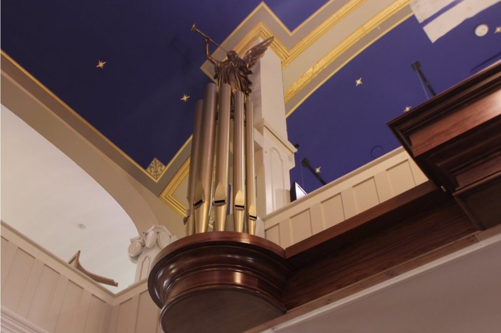 Choir Loft Organ Pipes at BVM Church