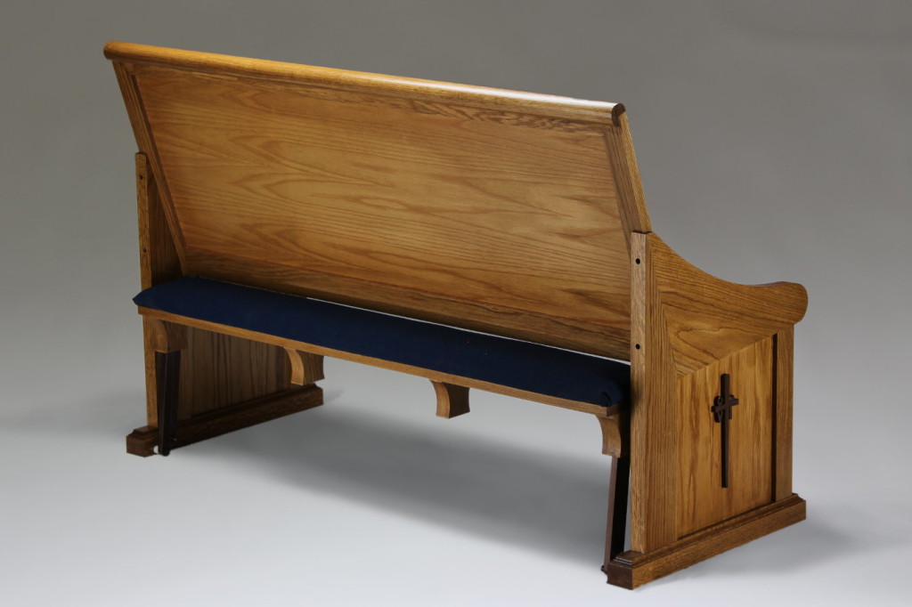 Pew with parallel action kneeler