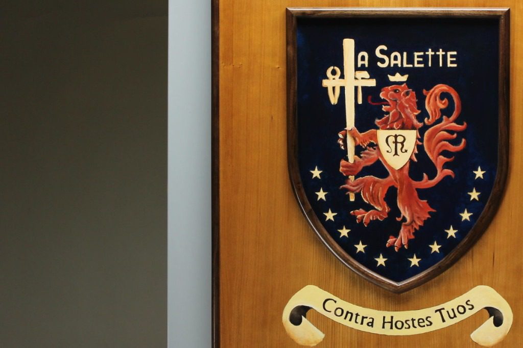 Acrylic on plywood with walnut frame