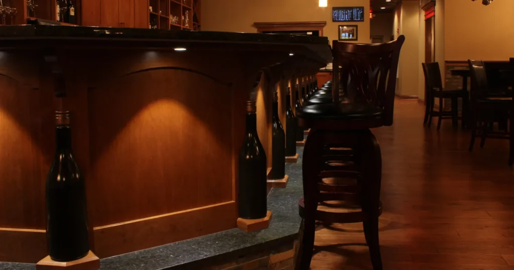 commercial cabinets for a wine bar