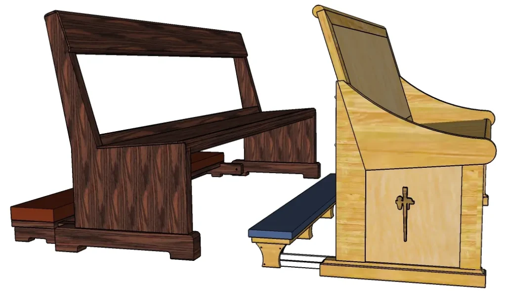 pews built in 2013 and used for anthropomorphic data in Sedona project